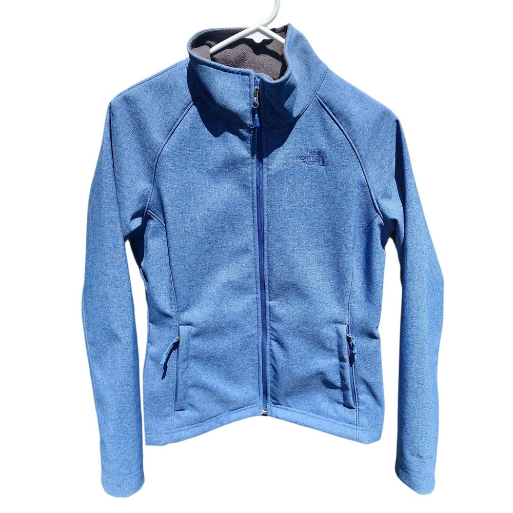 The North Face WindWall Softshell Jacket Womens Medium‎ Blue Heather Full Zip